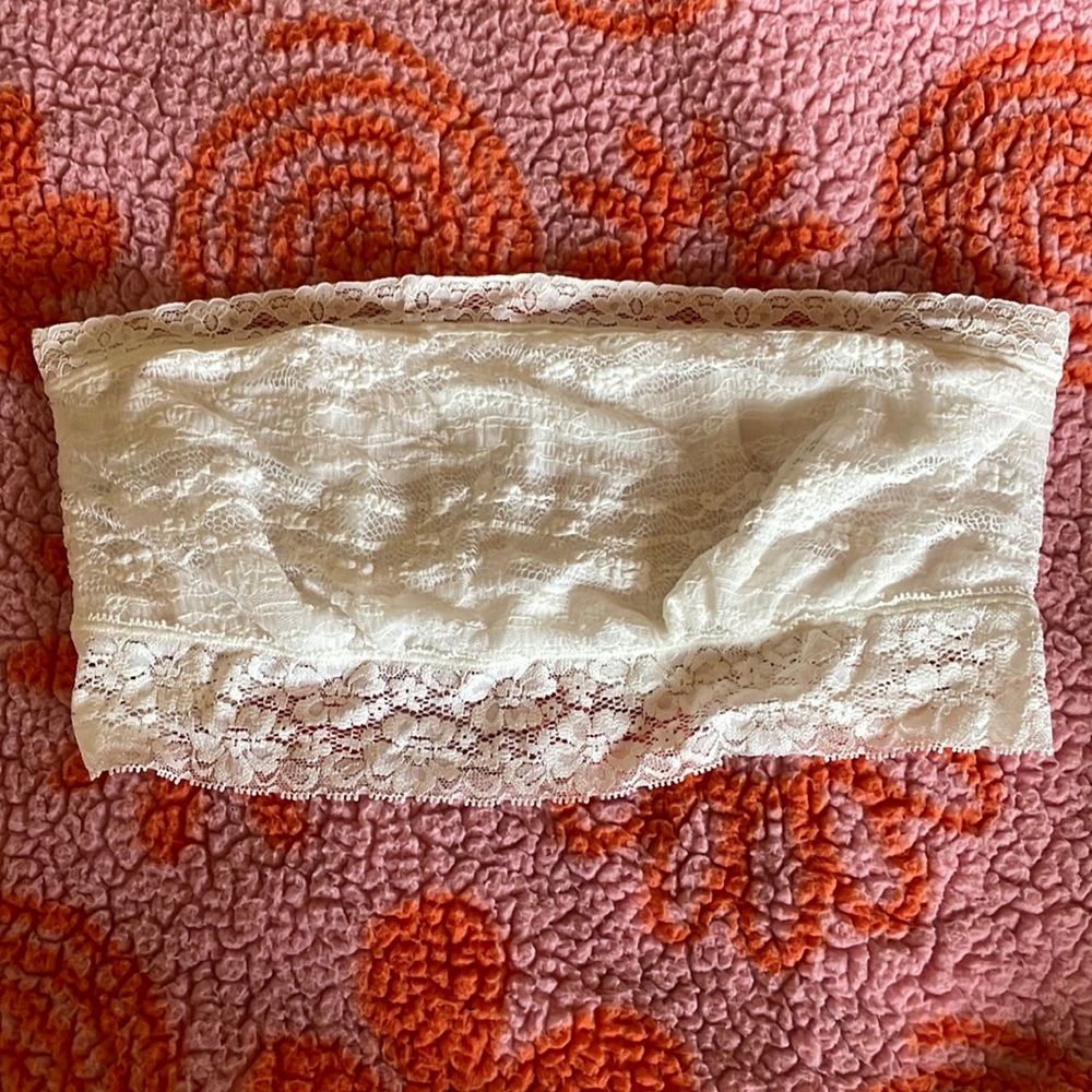 Free People intimately white lace strapless bandeau